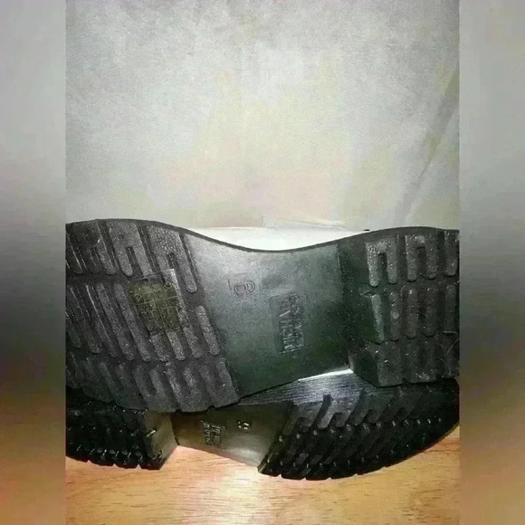 Michael Kors Black & White Tavie Logo Tape Combat Rain Boots Womens Size 9 - Picture 6 of 8